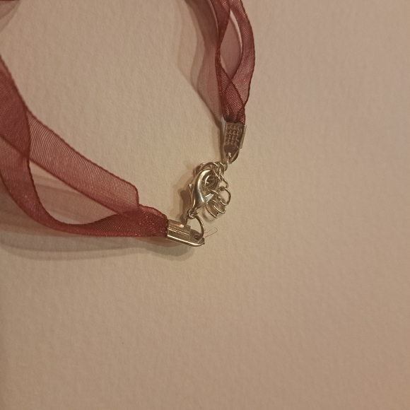 Handmade Pendant Funky Groovy Pink hearts Valentine's Resin Stirling Silver - Picture 3 of 6